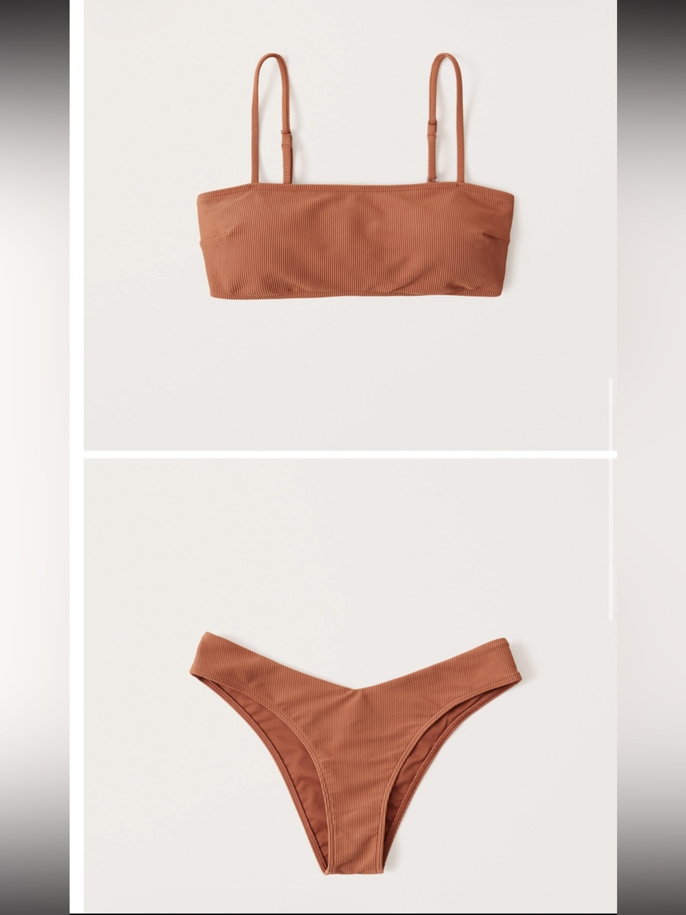 Abercrombie and Fitch ribbed bikini top and bottom